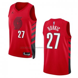 Maglia Portland Trail Blazers Jusuf Nurkic #27 Statement 2022-23 Rosso